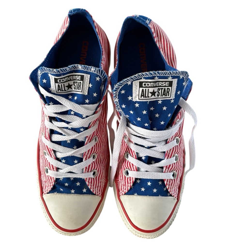 Converse Chuck Taylor Red and Blue Sneakers